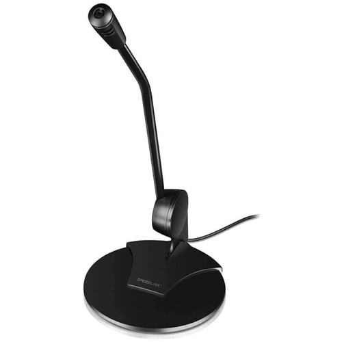 Microphone Speedlink Microphone Omnidirectionnel de Table sur Pied Noir SpeedLink