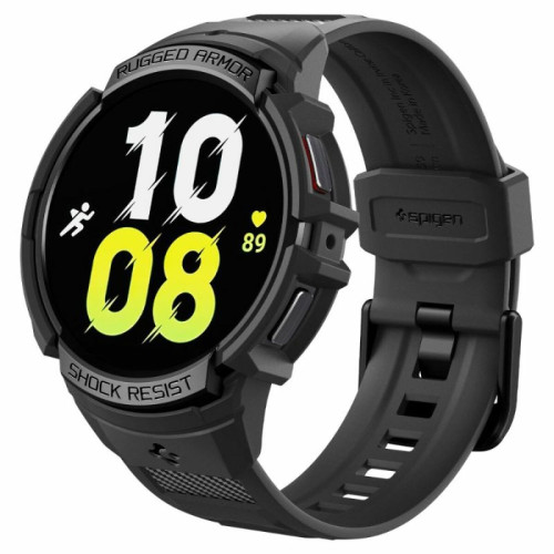 Spigen Sgp - Spigen Rugged Armor Pro Coque avec Bracelet Compatible avec Samsung Galaxy Watch 6 40mm - Noir Spigen Sgp  - Accessoires montres connectées