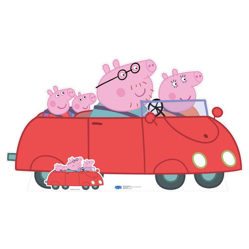 Star Cutouts - Figurine en carton  Peppa Pig Family Car en voiture 95  cm Star Cutouts  - Star Cutouts