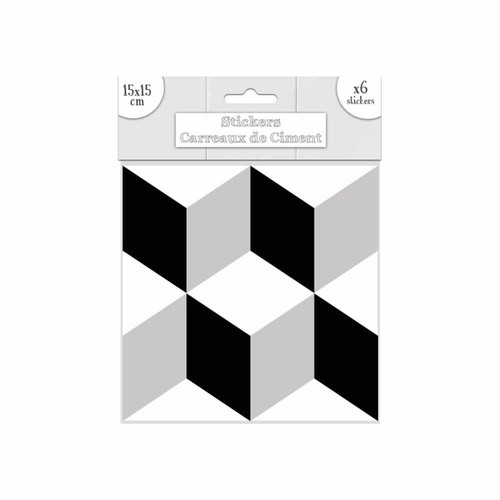 Sudtrading - 6 Stickers carreaux de ciment - 15 x 15 cm Sudtrading  - Sudtrading