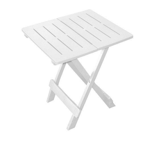 Tables de jardin Sunnydays Table d'appoint pliante modèle Adige - 44 x 44 x 50 cm. - Blanc