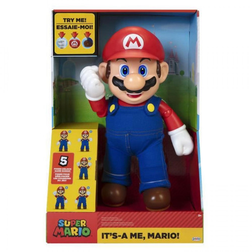 Super Mario - MARIOBROS Figurine Mario Sonore Its a me - 30 cm Super Mario  - Super Mario