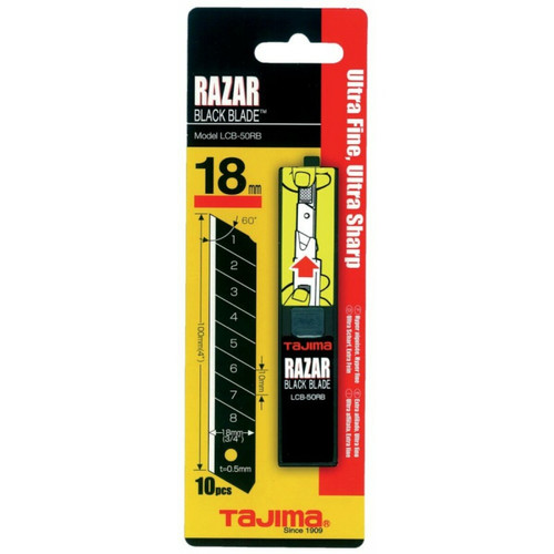Tajima - Lames 18 mm Razar black Tajima - Outillage à main Tajima