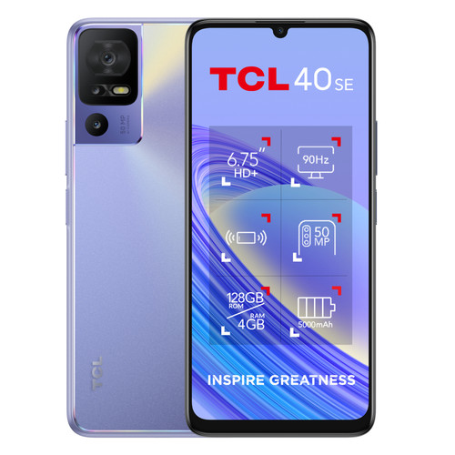 TCL - Smartphone TCL 40SE 128GB Twilight Purple TCL  - Smartphone à moins de 100 euros Smartphone