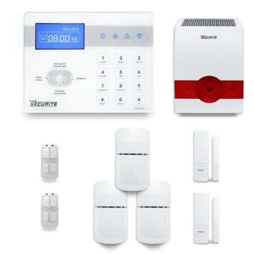 Tike Securite - Alarme maison sans fil ICE-Bi45 Compatible Box internet et GSM Tike Securite  - Alarme connectée