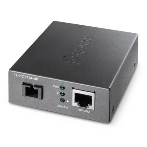 TP-LINK - TP-Link TL-FC111A-20 convertisseur de support réseau 100 Mbit/s Monomode Noir TP-LINK  - Carte réseau TP-LINK