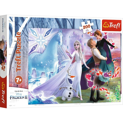 Trefl - Trefl s?urs, Frozen 2 Disney La Reine des neiges 2, 200 Pièces, pour Les Enfants à partir de 7 Ans Puzzle, 13265, Le Monde Magique des Soeurs, Magische Welt der Schwestern Trefl  - Trefl