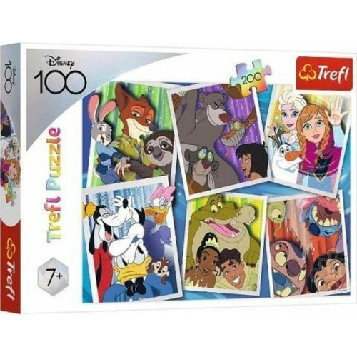 Trefl - Trefl Donald Duck Disney Heroes-Puzzle de 200 pieces-Collage avec Les heros de Contes de fees, pour Les Enfants ages de 7 Ans et Plus, 13299 Trefl  - Trefl