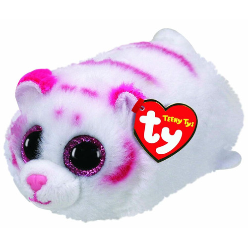 Ty - Ty- Tabor Tiger Animal en Peluche, 2005104, Pink/White, 10 CM Ty  - Animaux