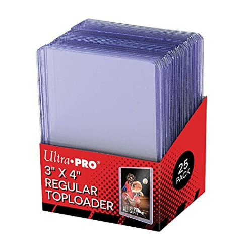 Ultra Pro - Ultra Pro 25 3 x 4 porte-cartes A chargement par le haut pour baseball, football, basket-ball, hockey, golf, cartes de sport simples charges supArieures A Fournitures de collection de cartes de sport Ultra Pro  - Ultra Pro