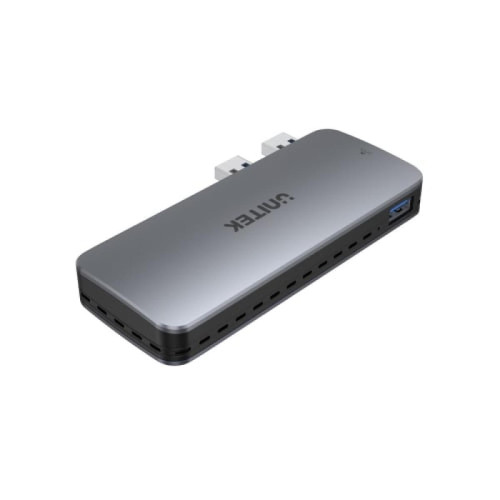 SSD Externe Unitek S1224A Disque SSD Externe 4000Go M.2 10Go/s Double USB-A Échangeur Thermique en Aluminium Gris