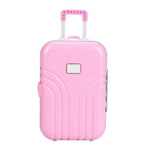Universal - Accessoires de poupée Barbie, valise pour bébé, jouet mignon, valise à roulettes en plastique, Mini boîte à bagages rose 4.1*2.8*6,1 pouces Universal  - Universal