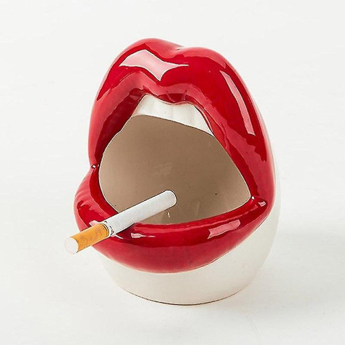 Universal - Adorable lèvres cendrier céramique design créatif bouche sexy fleurs en pot décoration de table Universal  - Cendriers