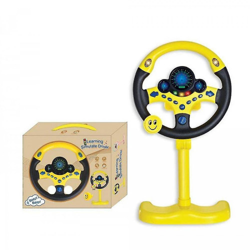 Universal - (jaune) volant émulation électrique avec lumière et son éducation enfant voiture jouet cadeau Universal  - Volant voiture jouet