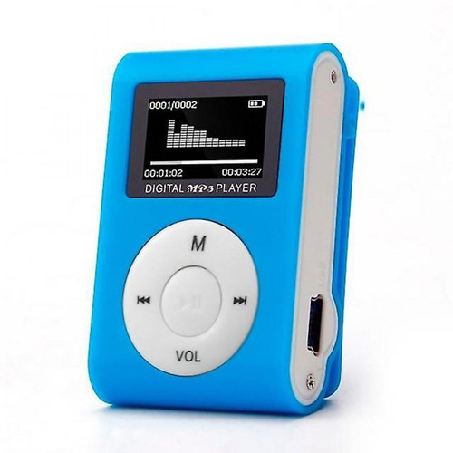 Universal - Mini lecteur mp3 portable clip music support 32 Go micro SD TF LCD (bleu) Universal  - Lecteur MP3 / MP4