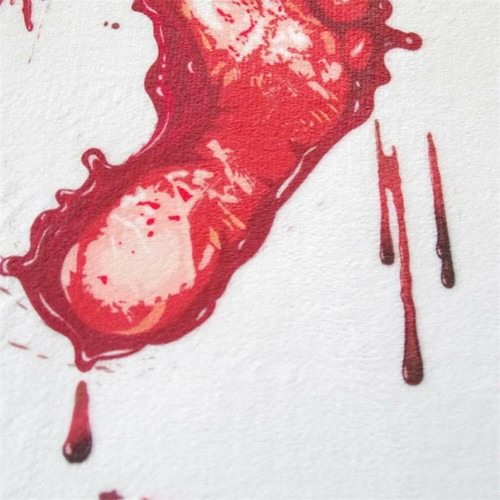 Tapis Tapis de sol de salle de bains de sang rouge 40x60cm Empreintes de sang effrayantes couches non chaudes Empreintes de sang rouge 3D Serviettes de bain imprimées Joints | Tapis