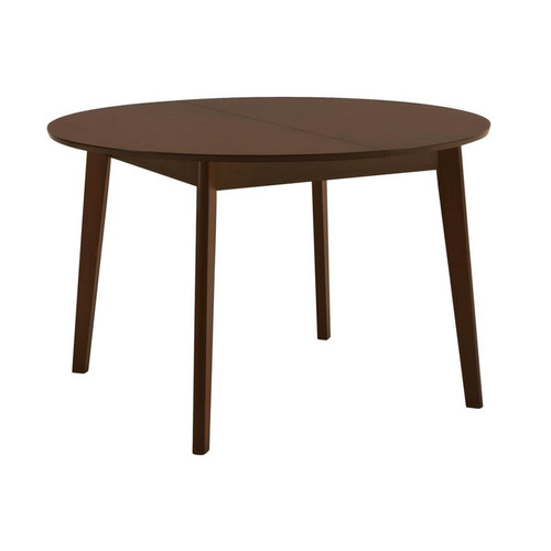 Vente-Unique Table ovale extensible TIFFANY - 4 à 6 couverts - Hêtre massif - Noyer