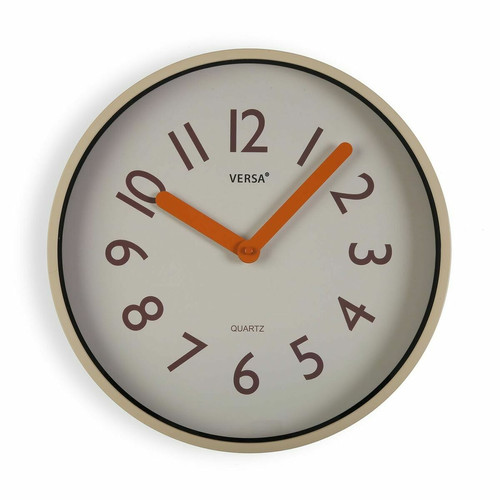 VERSA - Horloge Murale Versa Crème Plastique Quartz 4 x 30 x 30 cm VERSA  - Horloges, pendules VERSA
