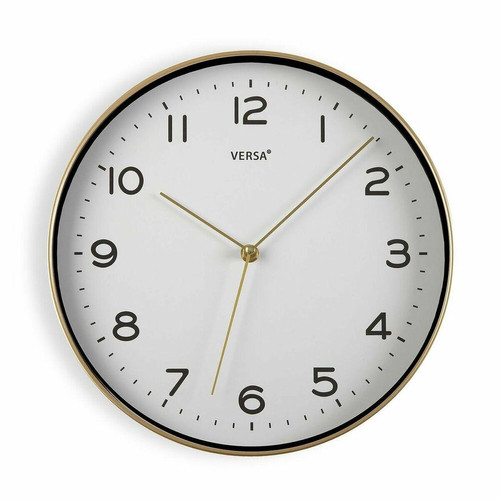 VERSA - Horloge Murale Versa Doré PU (30,5 x 4,3 x 30,5 cm) VERSA  - Horloges, pendules VERSA