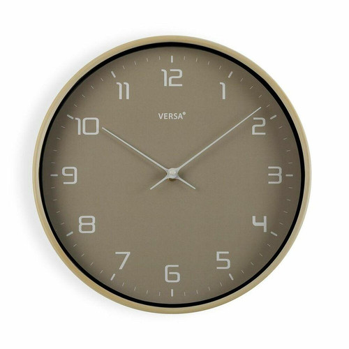 VERSA - Horloge Murale Versa Gris Bois PU (30,5 x 4,3 x 30,5 cm) VERSA  - Horloges, pendules VERSA