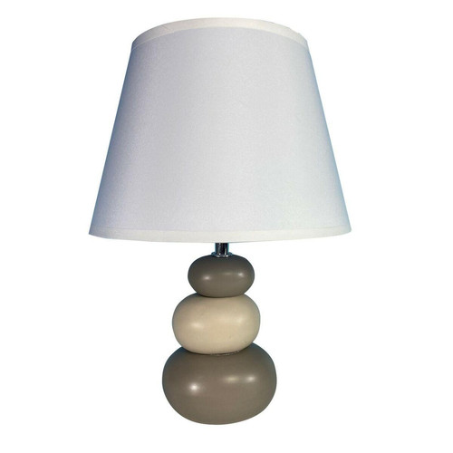 VERSA - Lampe de bureau Versa Beige Céramique Textile (22,5 x 32 x 8,5 cm) VERSA  - Lampes de bureau