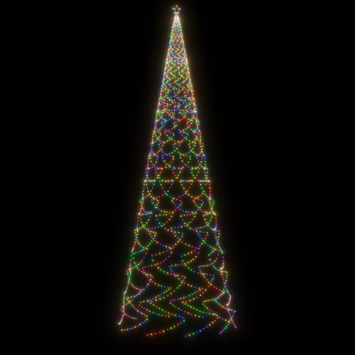Vidaxl vidaXL Sapin de Noël avec piquet 3000 LED Colorées 800 cm