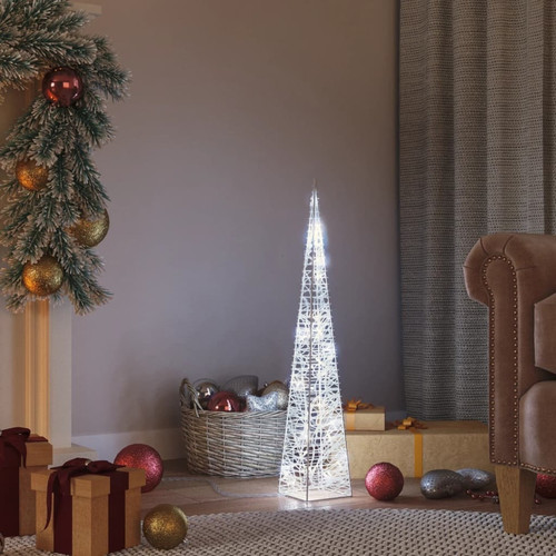 Sapin de Noël Vidaxl vidaXL Cône lumineux décoratif à LED Acrylique Blanc froid 60 cm