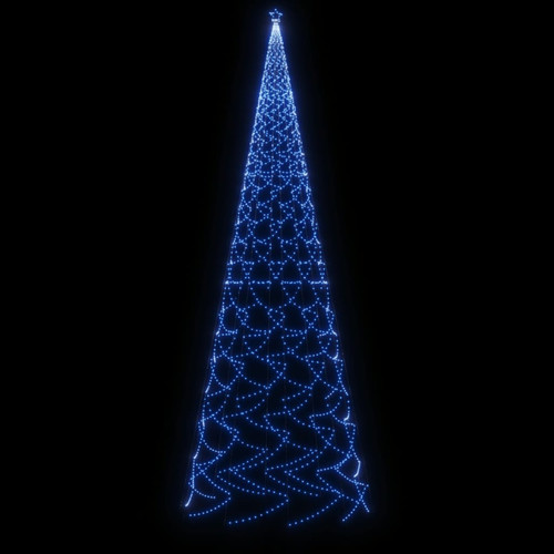 Vidaxl vidaXL Sapin de Noël avec piquet 3000 LED Bleues 800 cm