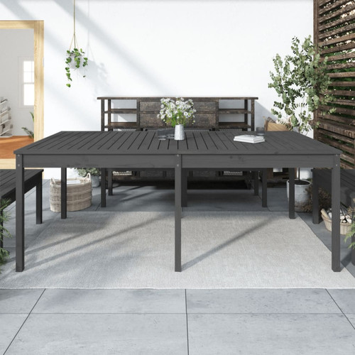 Vidaxl - vidaXL Table de jardin gris 203,5x100x76 cm bois massif de pin Vidaxl  - Tables de jardin