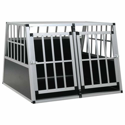 Vidaxl - vidaXL Cage pour chien à double porte 94 x 88 x 69 cm Vidaxl  - Niche pour chien Métal