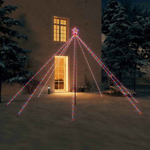 Vidaxl - vidaXL Lumières d'arbre de Noël Int/Ext 576 LED colorées 3,6 m Vidaxl  - Sapin de Noël Multicolore