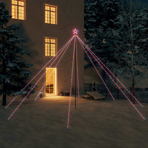 Vidaxl - vidaXL Lumières d'arbre de Noël Int/Extérieur 800 LED colorées 5 m Vidaxl  - Sapin de Noël Multicolore