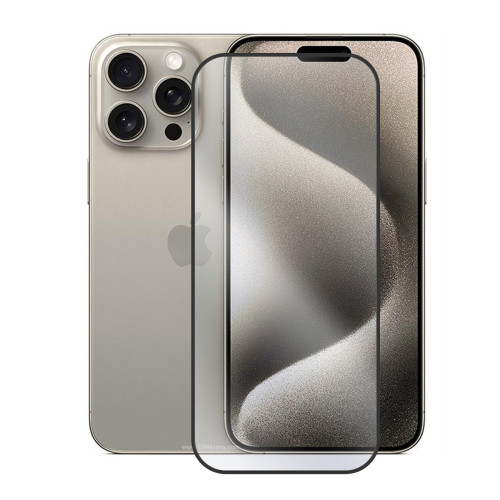 Visiodirect - Verre trempé avec bords Noir pour iPhone 15 Pro Max 6.7" - Film de protection - VISIODIRECT - Visiodirect  - Protection écran smartphone
