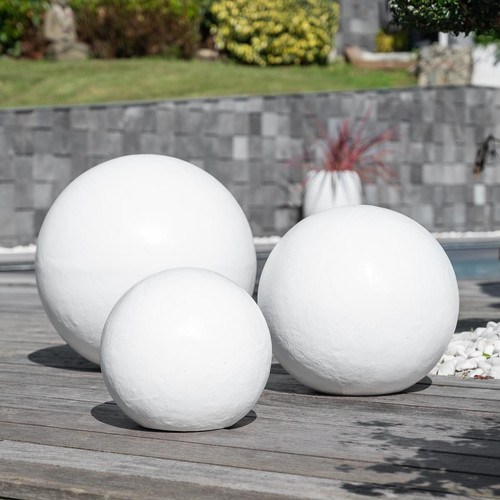 Wanda Collection - Boules déco design trio blanc Wanda Collection  - Décoration d'extérieur