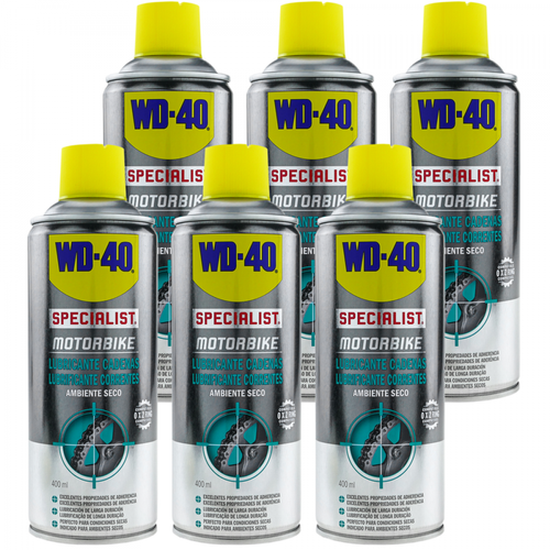 Wd-40 - Lubrifiant pour chaîne SPECIALIST MOTORBIKE 400 ml (boîte de 6 unités) Wd-40  - Wd-40