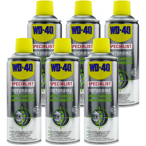 Wd-40 - Nettoyant pour chaîne SPECIALIST MOTORBIKE 400 ml (boîte de 6 unités) Wd-40  - Wd-40