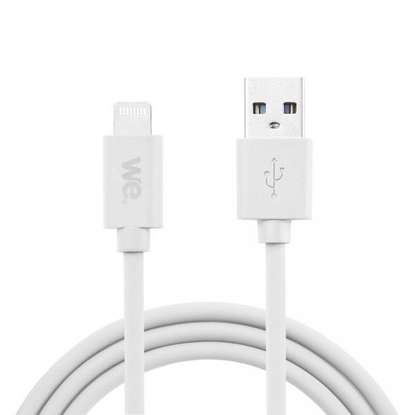 Câble Lightning We Câble USB/Lightning en silicone - 1m - blanc