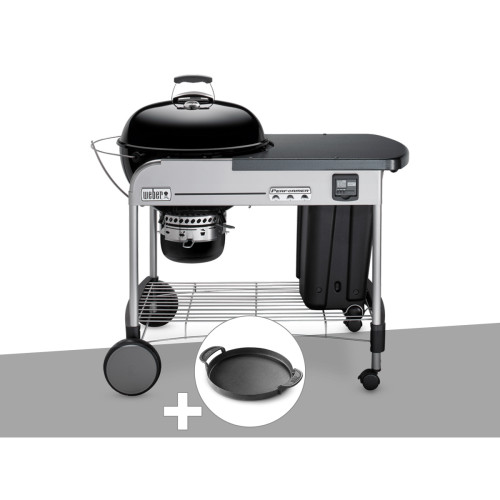 Weber - Barbecue à charbon Weber Performer Premium GBS 57 cm Noir + Plancha Weber  - Weber