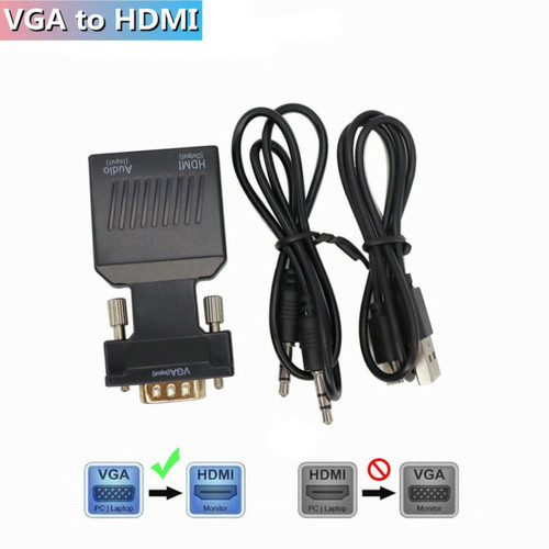 WEIMAI - Adaptateur convertisseur compatible HD 1080P VGA vers HDMI WEIMAI  - Convertisseur Audio et Vidéo