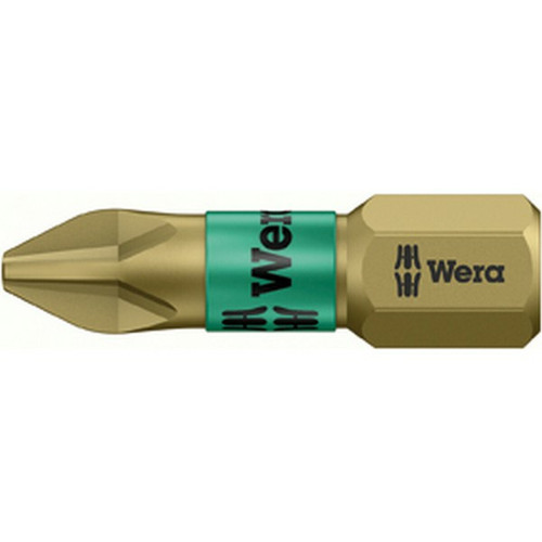 Wera - Embout extra-dur, pour vis cruciforme 1/4'' PH avec zone de Bi-torsion, 25 mm de long, Dimensions : PH 1, Long. totale 25 mm Wera  - Accessoires vissage, perçage Wera