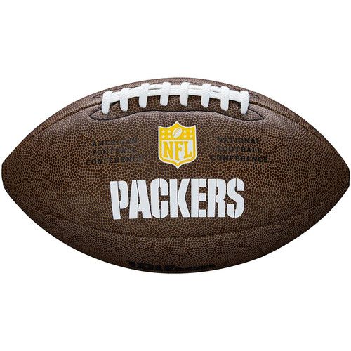Wilson - Wilson, American Football, Ballon de Football Team Logo Composite, Green Bay Packers, Cuir mixte, Pour joueurs récréatifs, Brun, WTF1748XBGB Wilson  - Wilson