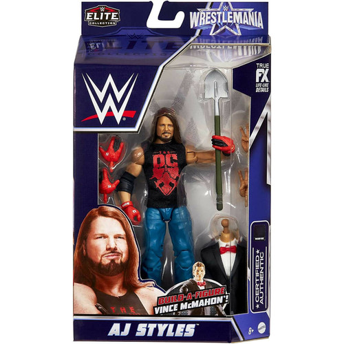 WWE - Figurine articulée de catch AJ Styles en tenue de combat WWE  - Poupées WWE
