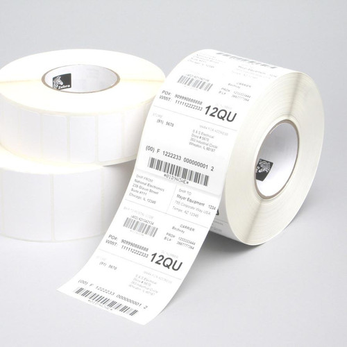 Zebra - Zebra Z-Perform 1000T Blanc (Z-PERFORM 1000T 102X203MM BOX - Z-Perform 1000T, Uncoated thermal transfer paper label with permanent adhesive, 102 x 203mm, 76mm Core, 726 Labels/Roill, 4 Rolls/Box) Zebra  - Zebra