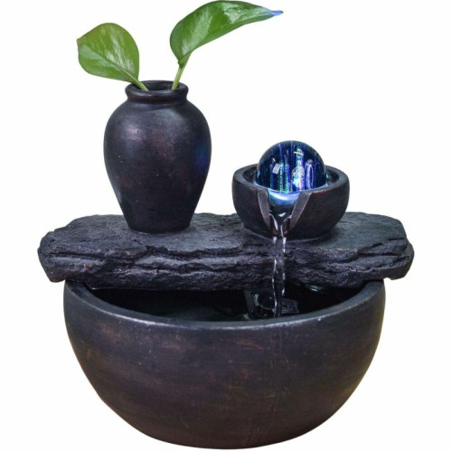 Zen Arome - Fontaine intérieure en résine avec LED Silice. Zen Arome  - Zen Arome