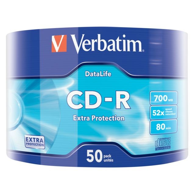 Verbatim - Verbatim CD-R Extra Protection 700 Mo 50 pièce(s) Verbatim  - CD et DVD Vierge Verbatim