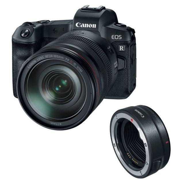 Canon - PACK CANON EOS R + RF 24-105mm f/4L IS USM + bague EF-EOS R Canon  - Appareil photo professionnel canon