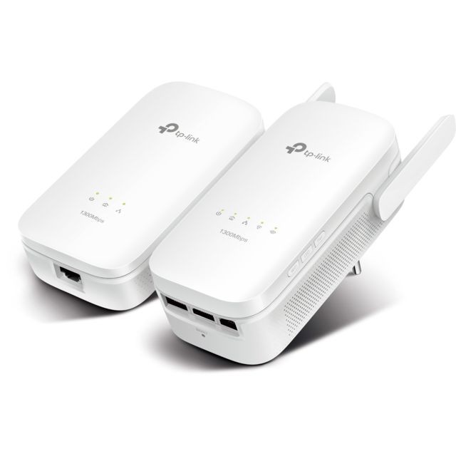 CPL Courant Porteur en Ligne TP-LINK AV1300 1300 Mbit/s Ethernet/LAN Wifi Blanc 2 pièce(s)