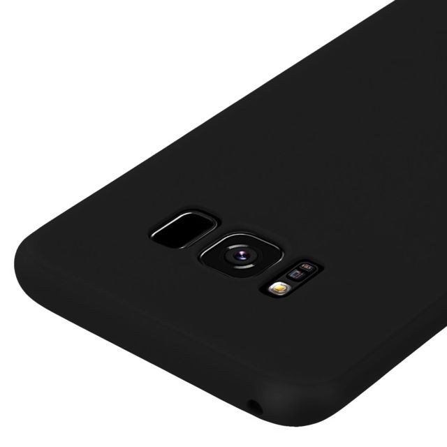 Coque, étui smartphone Forcell Coque Galaxy S8 Coque Soft Touch Silicone Gel Souple - Noir