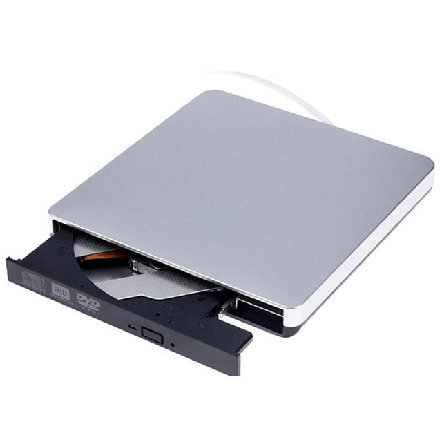 Arzopa ARZOPA Lecteur de CD / DVD externe USB 3.0 de type Pop-up Compatible avec Windows - Argent