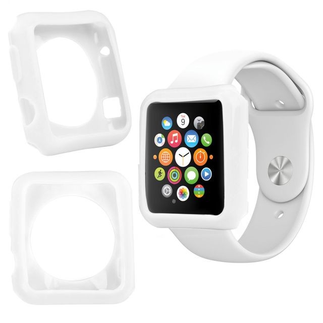 Duragadget - Coque de protection BLANC pour Apple Watch (iWatch) montre écran 38mm Duragadget  - Duragadget